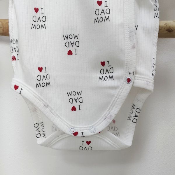 Боді-запах з коротким рукавом рубчик "I love mom" Т12/21 ІР56 Ilove