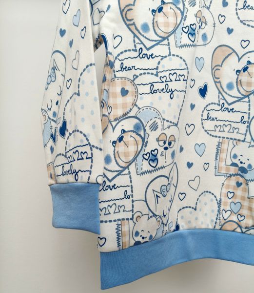 Піжама дитяча з принтом " ведмедик LOVE " для хлопчика Т21/1 І86-92 ведмедик LOVE - виробник одягу для новонароджених TimiTex