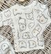 Комплект з льолею інтерлок молочного кольору з принтом "коали" для новонароджених Т14/4 І56 коали на молочному фото 3 - виробник одягу для новонароджених TimiTex